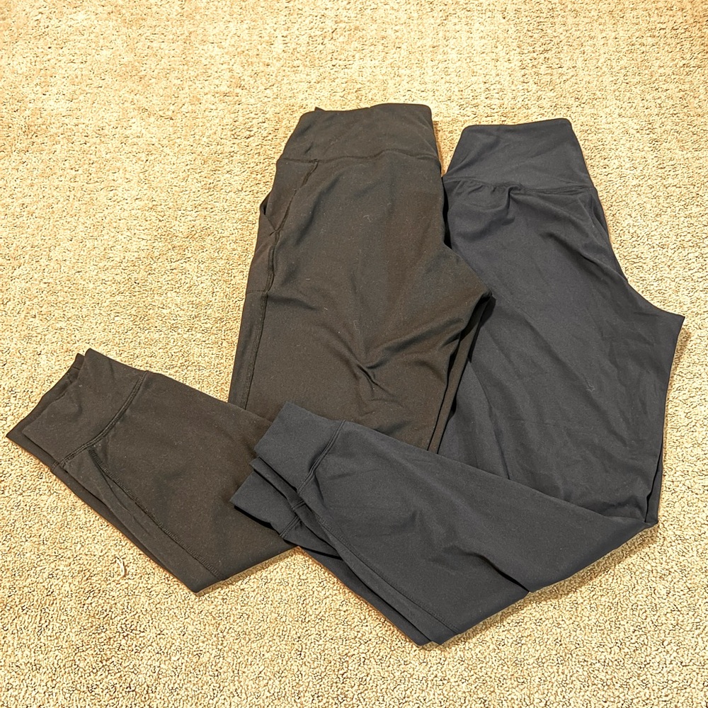 Workout stretchy jogger pants size L Black